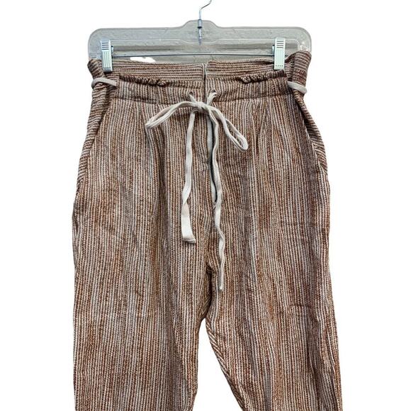 Free People Womens Light at Sunrise Cotton Knit Cropped Pants SZ 4 - Picture 5 of 9